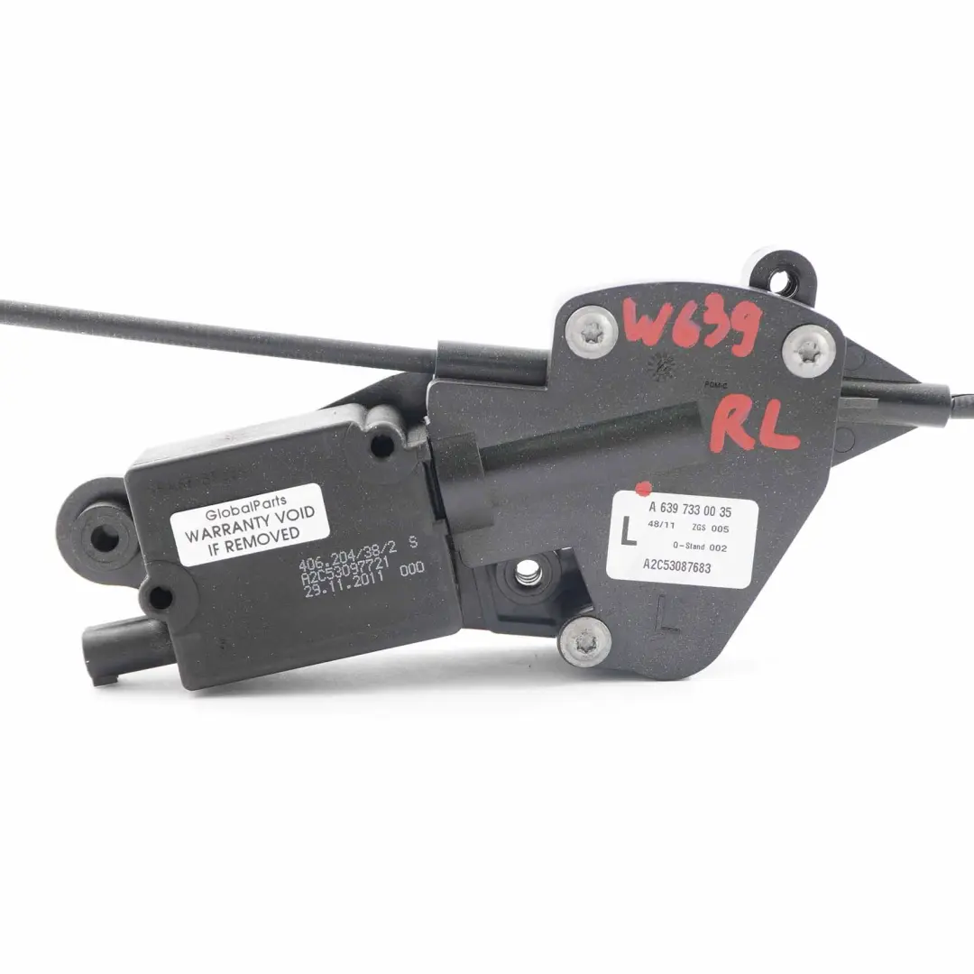 Porta Scorrevole Blocco Meccanismo Posteriore Sinistro per Mercedes W639 con numero di parte A6397330035 Mercedes W639 Porta Scorrevole Blocco Meccanismo Posteriore Sinistro - SKU A6397330035 - Numero di parte A6397330035