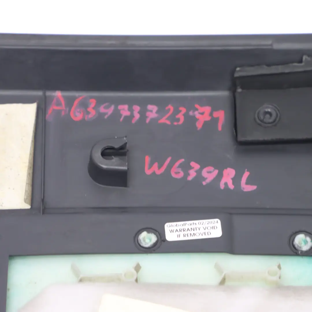 Mercedes Vito W639 Sliding Door Card Rear Left N/S Trim Panel Black Leather - SKU A6397372371 - Part number A6397372371