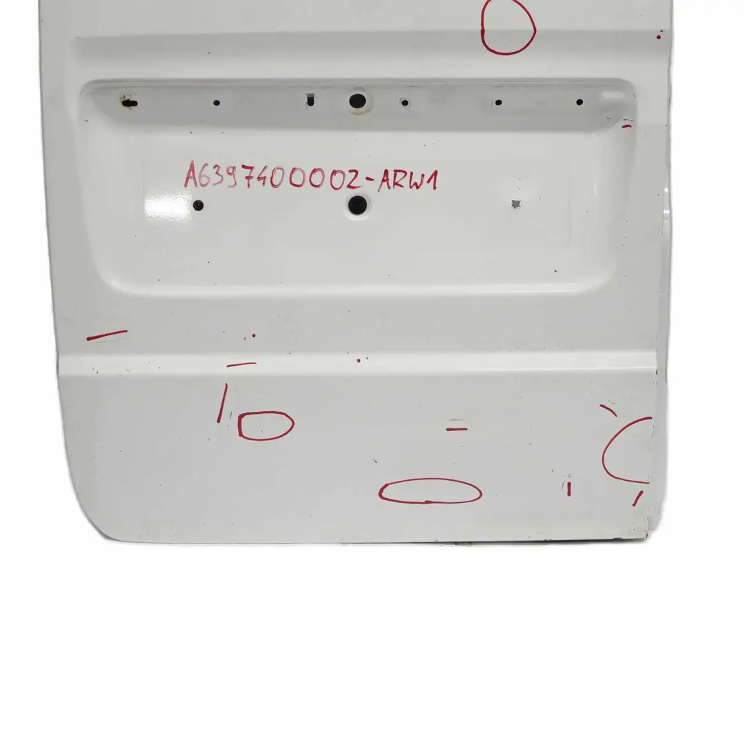Mercedes Vito W639 Rear Door Left N/S Boot Lid Tailgate Arctic White - 9147 - SKU A6397400002-ARW1 - Part number A6397400002