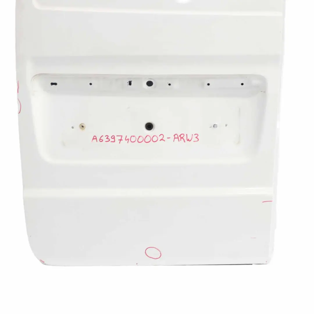 Mercedes Vito W639 Rear Door Left N/S Boot Lid Tailgate Arctic White - 9147 - SKU A6397400002-ARW3 - Part number A6397400002