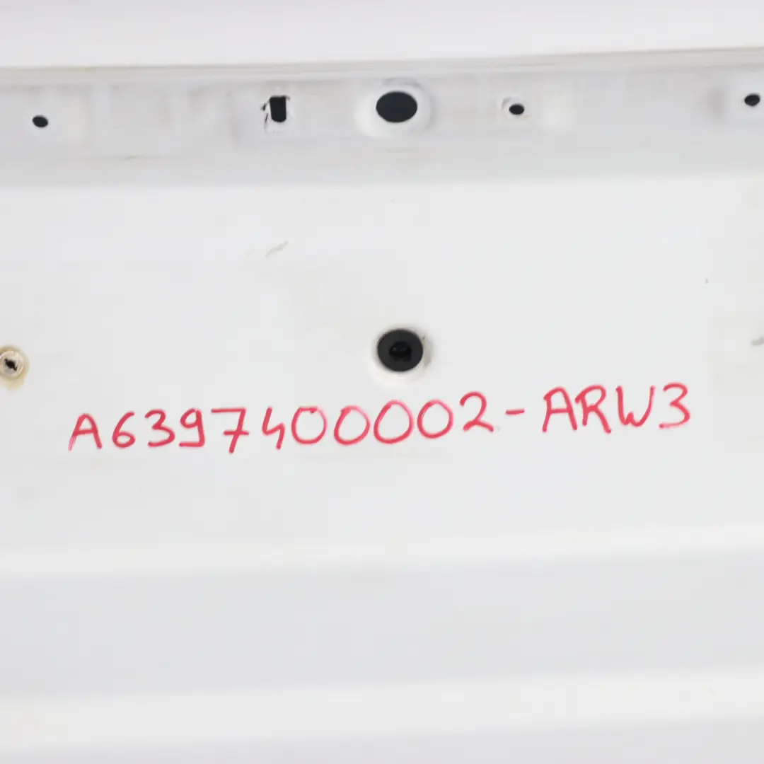 Mercedes Vito W639 Rear Door Left N/S Boot Lid Tailgate Arctic White - 9147 - SKU A6397400002-ARW3 - Part number A6397400002