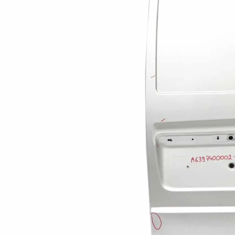 Door Left N/S Boot Lid Tailgate Brilliant Silver - 9744 to Mercedes Vito W639 Rear with Part number A6397400002 Mercedes Vito W639 Rear Door Left N/S Boot Lid Tailgate Brilliant Silver - 9744 - SKU A6397400002-BRS2 - Part number A6397400002