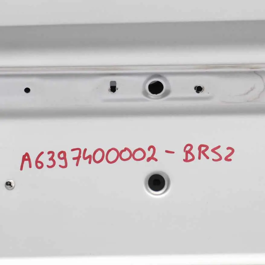 Door Left N/S Boot Lid Tailgate Brilliant Silver - 9744 to Mercedes Vito W639 Rear with Part number A6397400002 Mercedes Vito W639 Rear Door Left N/S Boot Lid Tailgate Brilliant Silver - 9744 - SKU A6397400002-BRS2 - Part number A6397400002
