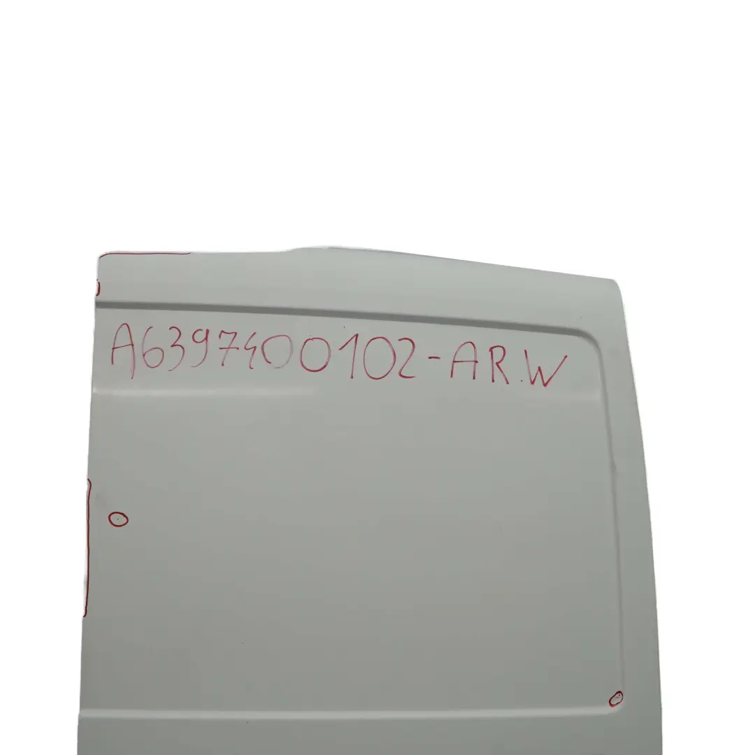 Mercedes Vito W639 Rear Door Right O/S Boot Lid Tailgate Arctic White - 9147 - SKU A6397400102-ARW - Part number A6397400102