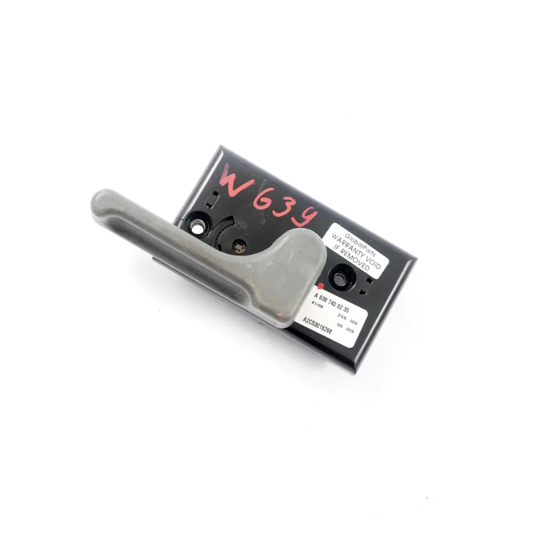 Mecanisme du loquet interieur gauche arriere pour Mercedes W639 à propos du numéro de pièce A6397400235 Mercedes W639 Mecanisme du loquet interieur gauche arriere - SKU A6397400235 - Numéro de pièce A6397400235