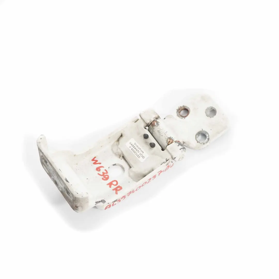 Bisagra Portón Trasero Inferior Derecha Maletero Blanco para Mercedes Vito W639 con número de pieza A6397400237 Mercedes Vito W639 Bisagra Portón Trasero Inferior Derecha Maletero Blanco - SKU A6397400237-ARW - Número de pieza A6397400237