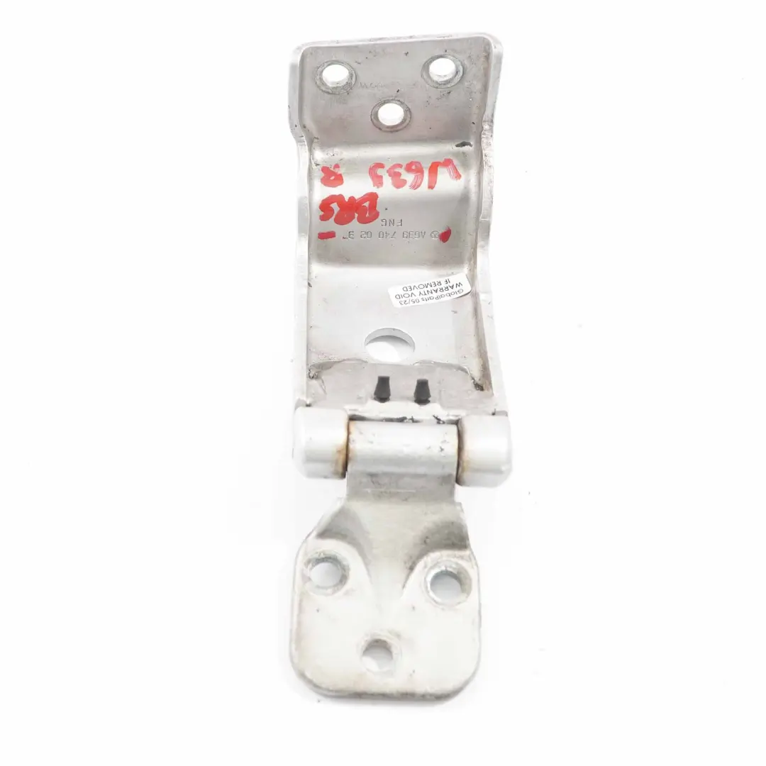 Mercedes W639 Tailgate Hinge Lower Right O/S Trunk Brilliant Silver - SKU A6397400237-BRS - Part number A6397400237