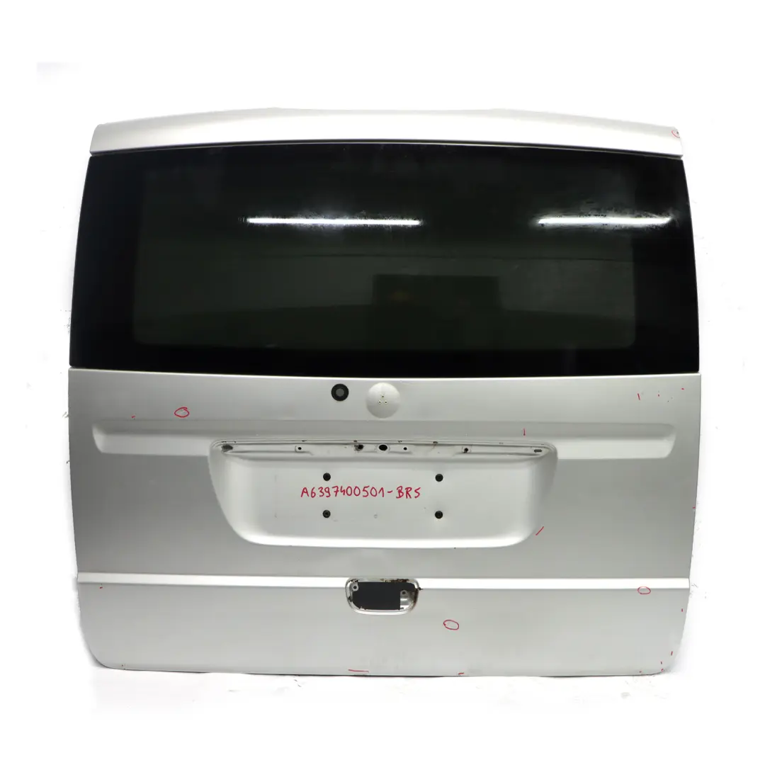 Boot Trunk Lid Brilliant Silver Metallic - 9744 to Mercedes Vito W639 Rear Tailgate with Part number A6397400501 Mercedes Vito W639 Rear Tailgate Boot Trunk Lid Brilliant Silver Metallic - 9744 - SKU A6397400501-BRS - Part number A6397400501