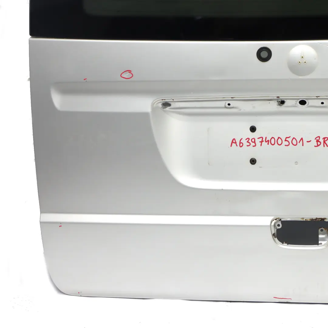 Boot Trunk Lid Brilliant Silver Metallic - 9744 to Mercedes Vito W639 Rear Tailgate with Part number A6397400501 Mercedes Vito W639 Rear Tailgate Boot Trunk Lid Brilliant Silver Metallic - 9744 - SKU A6397400501-BRS - Part number A6397400501