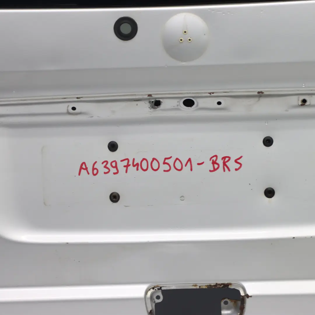 Boot Trunk Lid Brilliant Silver Metallic - 9744 to Mercedes Vito W639 Rear Tailgate with Part number A6397400501 Mercedes Vito W639 Rear Tailgate Boot Trunk Lid Brilliant Silver Metallic - 9744 - SKU A6397400501-BRS - Part number A6397400501