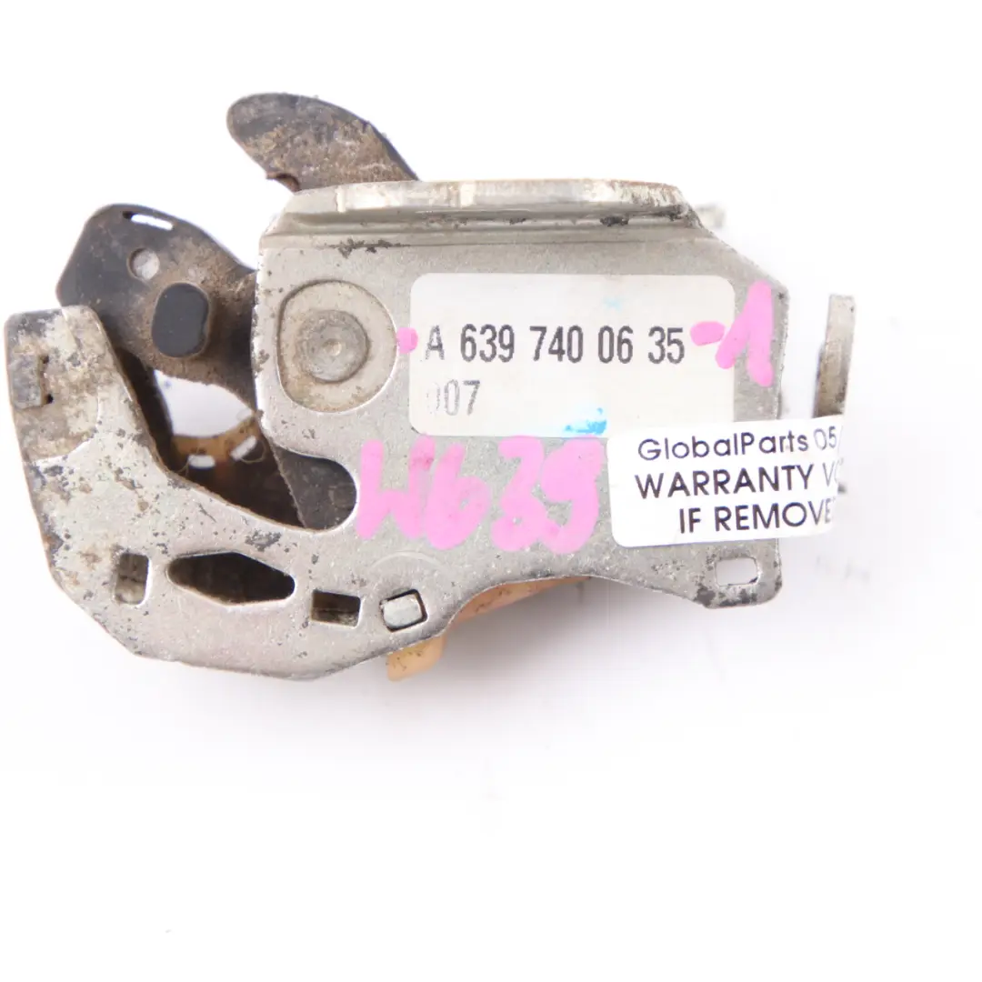 Cerradura Puerta Corredera Trasera Izquierda Derecha Pestillo para Mercedes W639 con número de pieza A6397400635 Mercedes W639 Cerradura Puerta Corredera Trasera Izquierda Derecha Pestillo - SKU A6397400635-1 - Número de pieza A6397400635