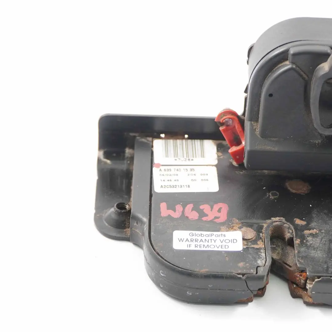 Heckklappe Schloss Verriegelung Mechanismus Hinten für Mercedes W639 mit Teilenummer A6397401535 Mercedes W639 Heckklappe Schloss Verriegelung Mechanismus Hinten - SKU A6397401535 - Teilenummer A6397401535