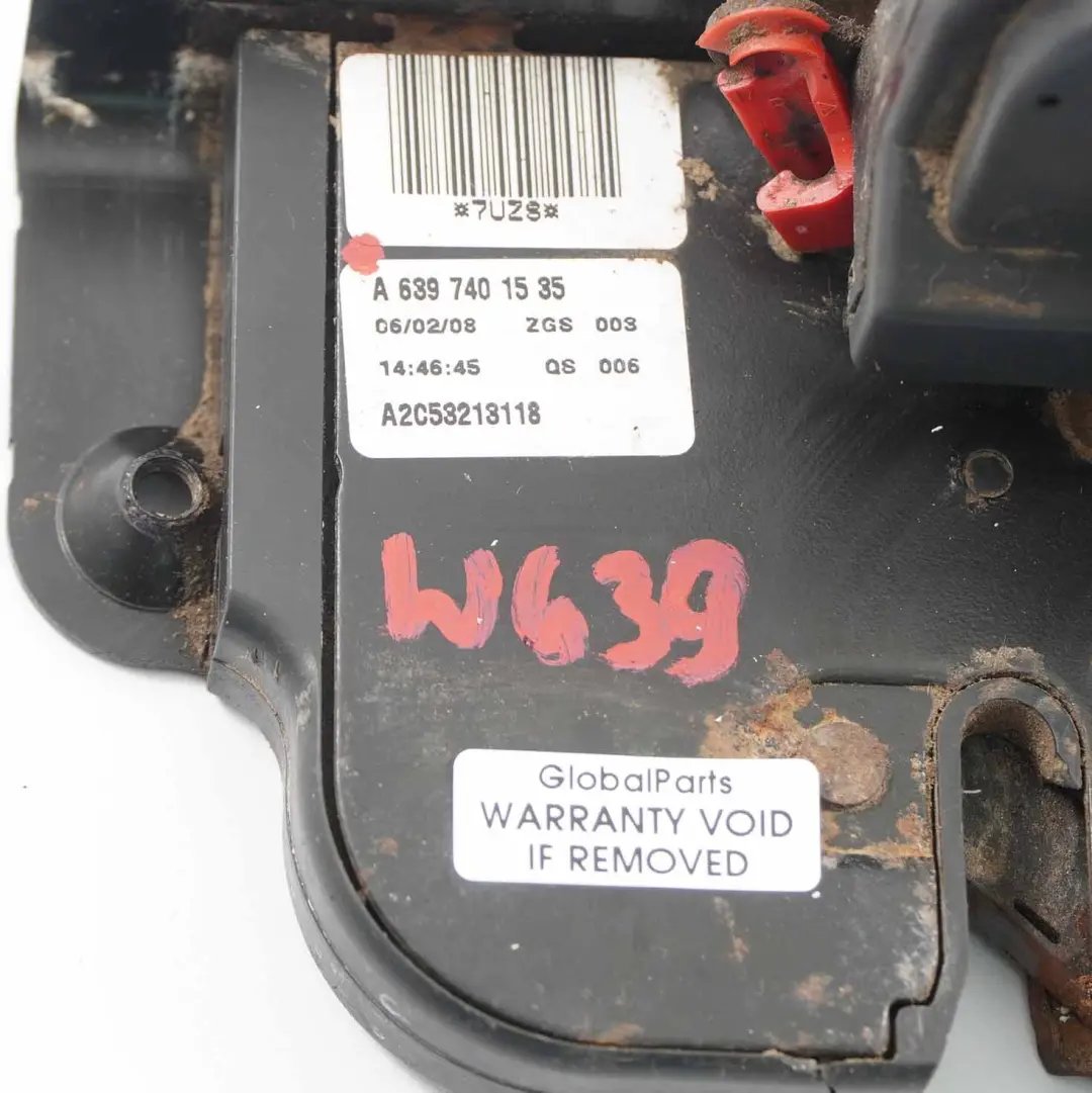 Boot Lock Latch Mechanism Rear to Mercedes Vito Viano W639 Tailgate with Part number A6397401535 Mercedes Vito Viano W639 Tailgate Boot Lock Latch Mechanism Rear - SKU A6397401535 - Part number A6397401535