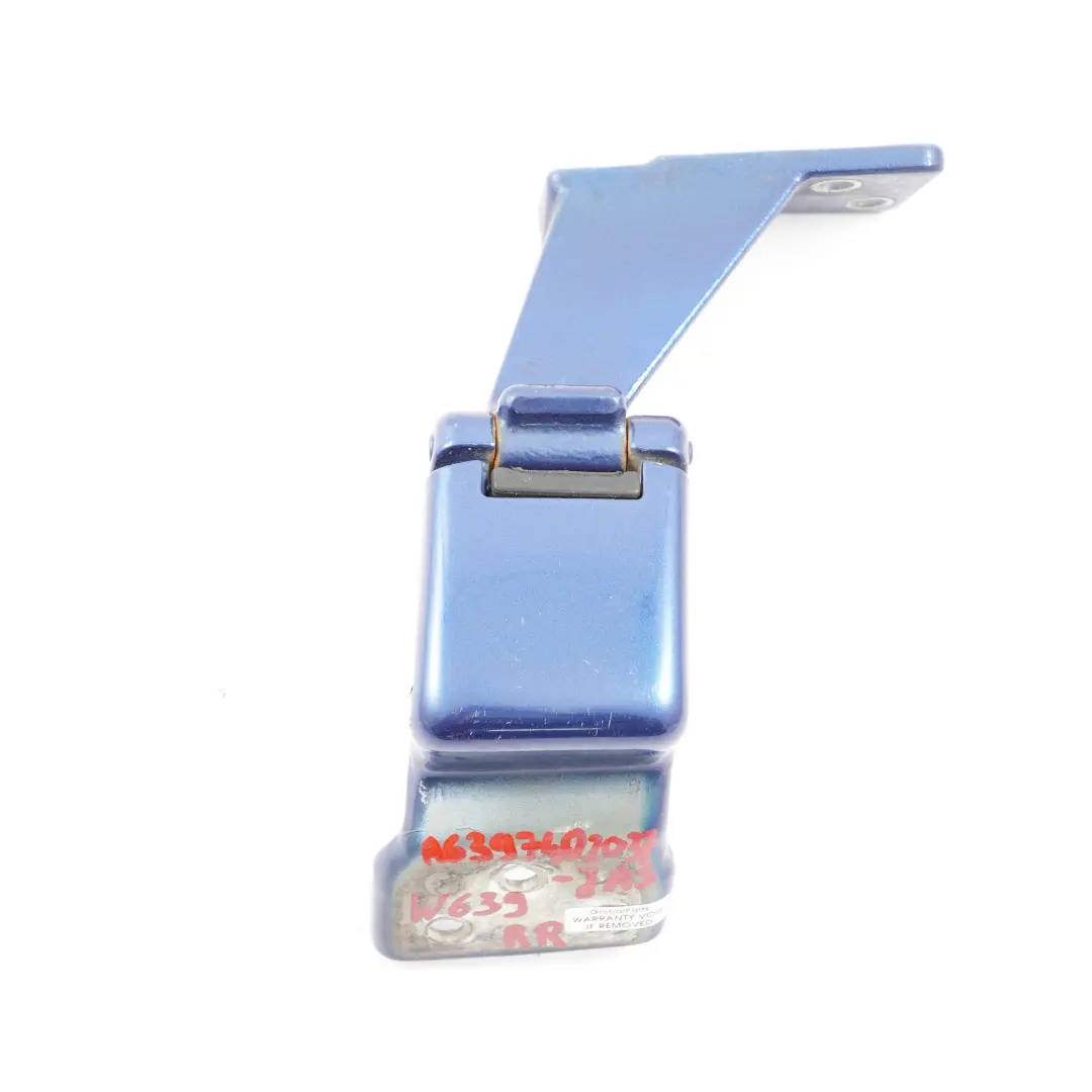 Bisagra Puerta Trasera Derecha Maletero Superior Jaspisblau Azul para Mercedes W639 con número de pieza A6397402037 Mercedes W639 Bisagra Puerta Trasera Derecha Maletero Superior Jaspisblau Azul - SKU A6397402037-JAS - Número de pieza A6397402037