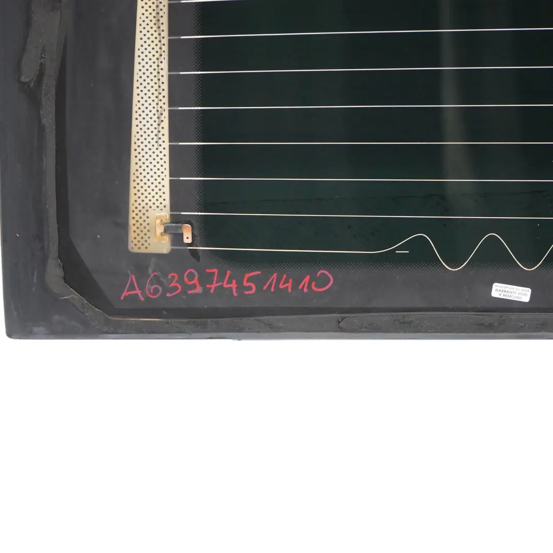 Mercedes Vito W639 Szyba Klapy Bagażnika Tył Tylna AS3 Czarna - SKU A6397451410 - Numer Części A6397451410