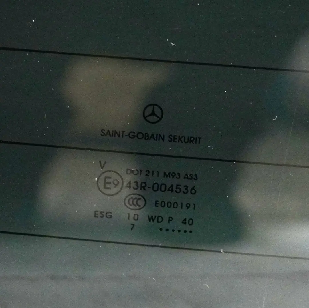 Mercedes Vito W639 Tailgate Rear Window Glass AS3 Tinted Black - SKU A6397451410 - Part number A6397451410