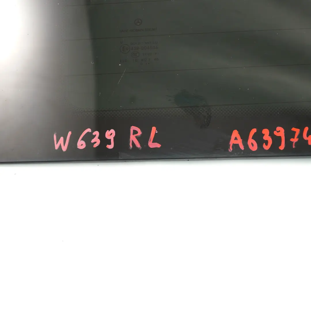 Mercedes Vito W639 Window Glass Rear Left N/S Boot Trunk Door Tinted AS3 - SKU A6397452010 - Part number A6397452010