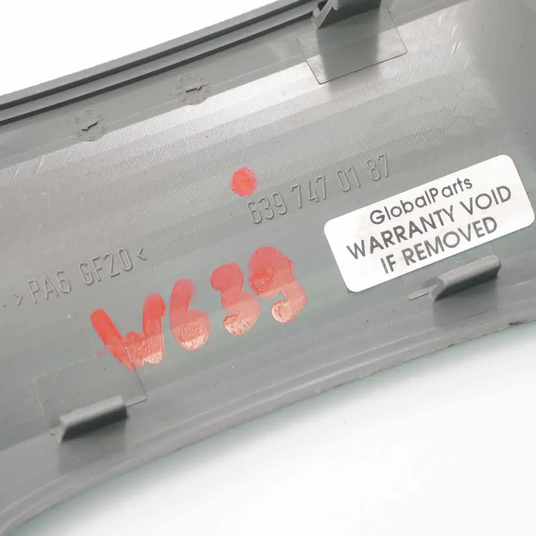 Handle Cover Mercedes W639 W906 Door Grab Trim Rear Right Left N/O/S to with Part number A6397470187 Handle Cover Mercedes W639 W906 Door Grab Trim Rear Right Left N/O/S - SKU A6397470187 - Part number A6397470187