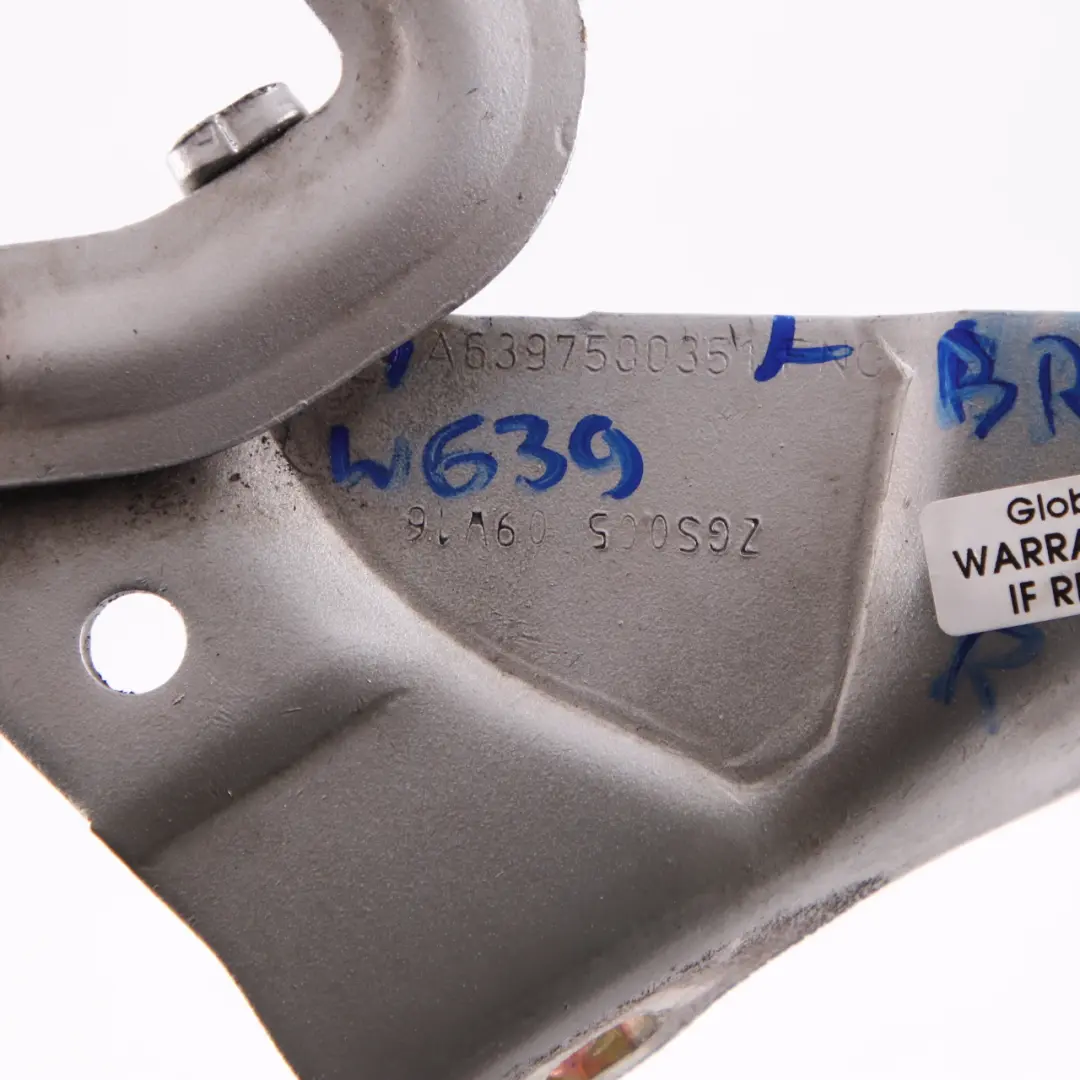 Mercedes Vito W639 Motor Haube Scharnier Rechts Brillant Silber 9744 - SKU A6397500351-BRS - Teilenummer A6397500351