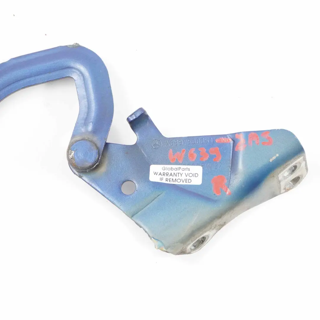 Cerniera Cofano Bonnet Destra Jaspisblau Blu 345 per Mercedes Vito W639 con numero di parte A6397500351 Mercedes Vito W639 Cerniera Cofano Bonnet Destra Jaspisblau Blu 345 - SKU A6397500351-JAS - Numero di parte A6397500351