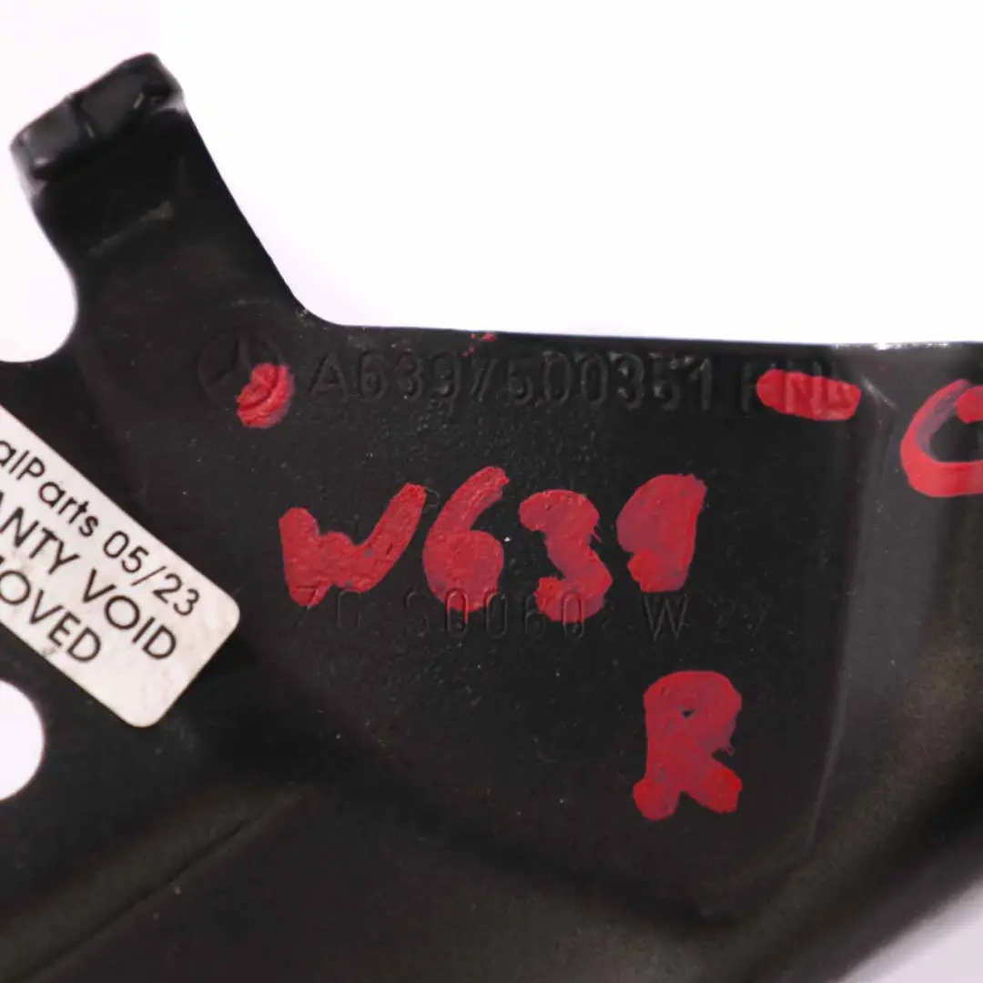 Mercedes Vito W639 Hood Hinge Bonnet Right O/S Obsidian Black - 197 - SKU A6397500351-OB - Part number A6397500351