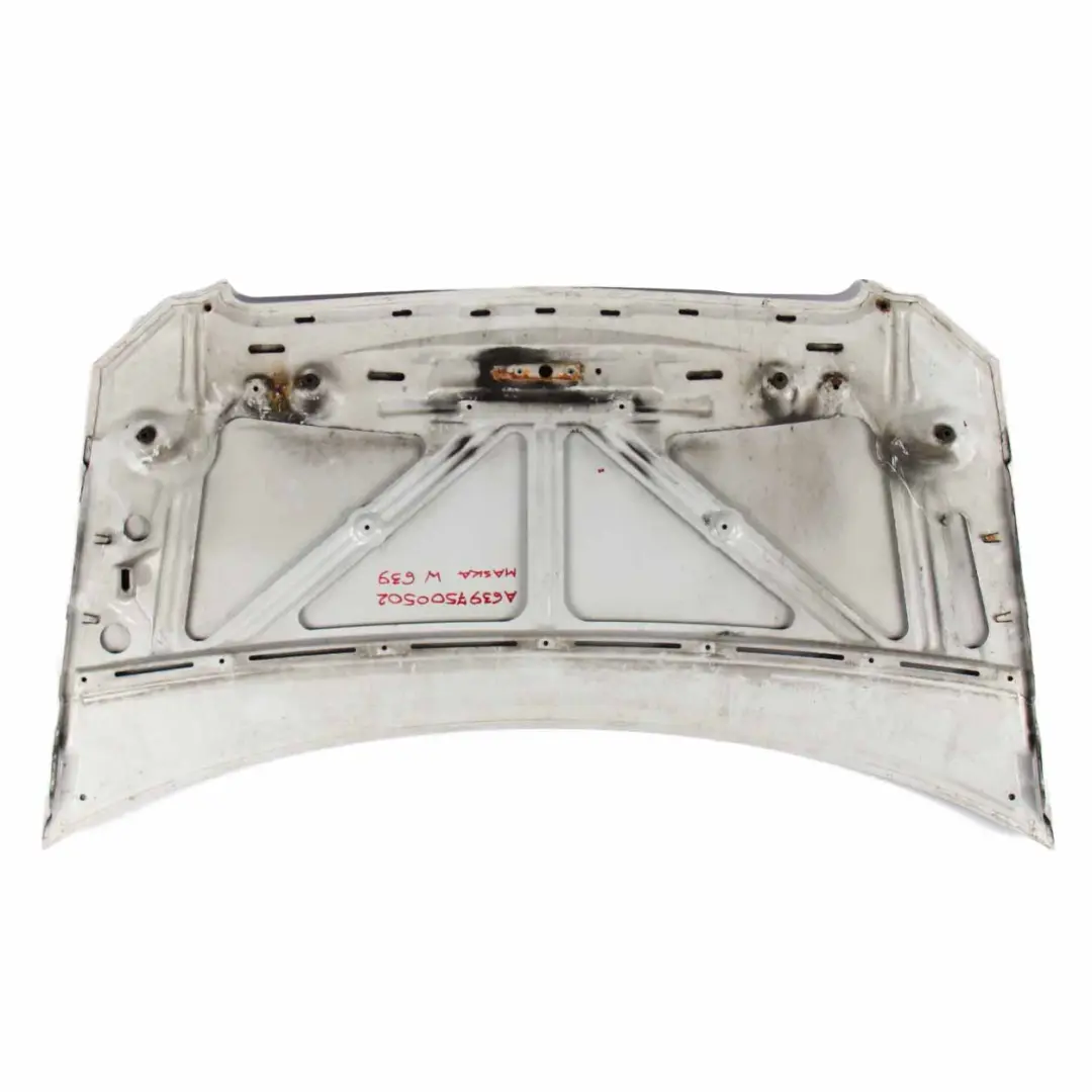 Hood Bonnet Mercedes Vito Viano W639 Trim Covering Panel Arctic White - 9147 to with Part number A6397500502 Hood Bonnet Mercedes Vito Viano W639 Trim Covering Panel Arctic White - 9147 - SKU A6397500502-ARW2 - Part number A6397500502