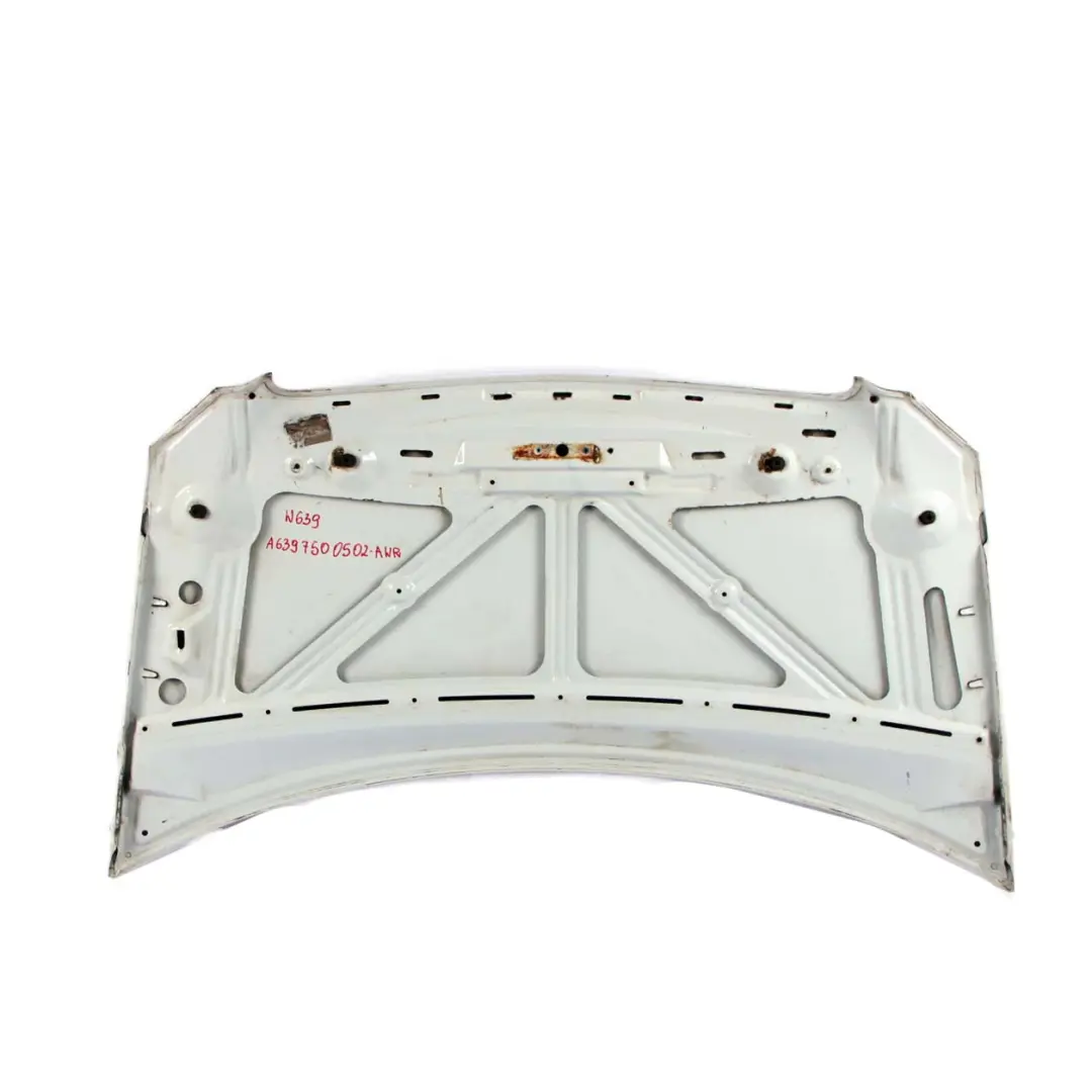 Hood Bonnet Trim Covering Panel Arctic White - 9147 to Mercedes Vito Viano W639 with Part number A6397500502 Mercedes Vito Viano W639 Hood Bonnet Trim Covering Panel Arctic White - 9147 - SKU A6397500502-ARW - Part number A6397500502