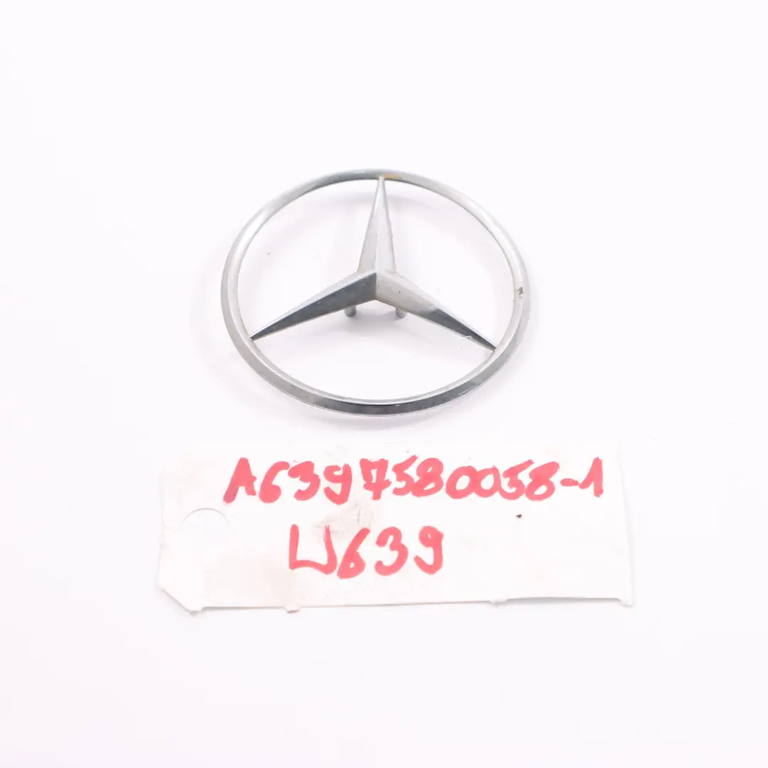  Kofferraum Emblem Mercedes W639 Heck deckel Stern Logo Abzeichen - SKU A6397580058-1 - Teilenummer A6397580058
