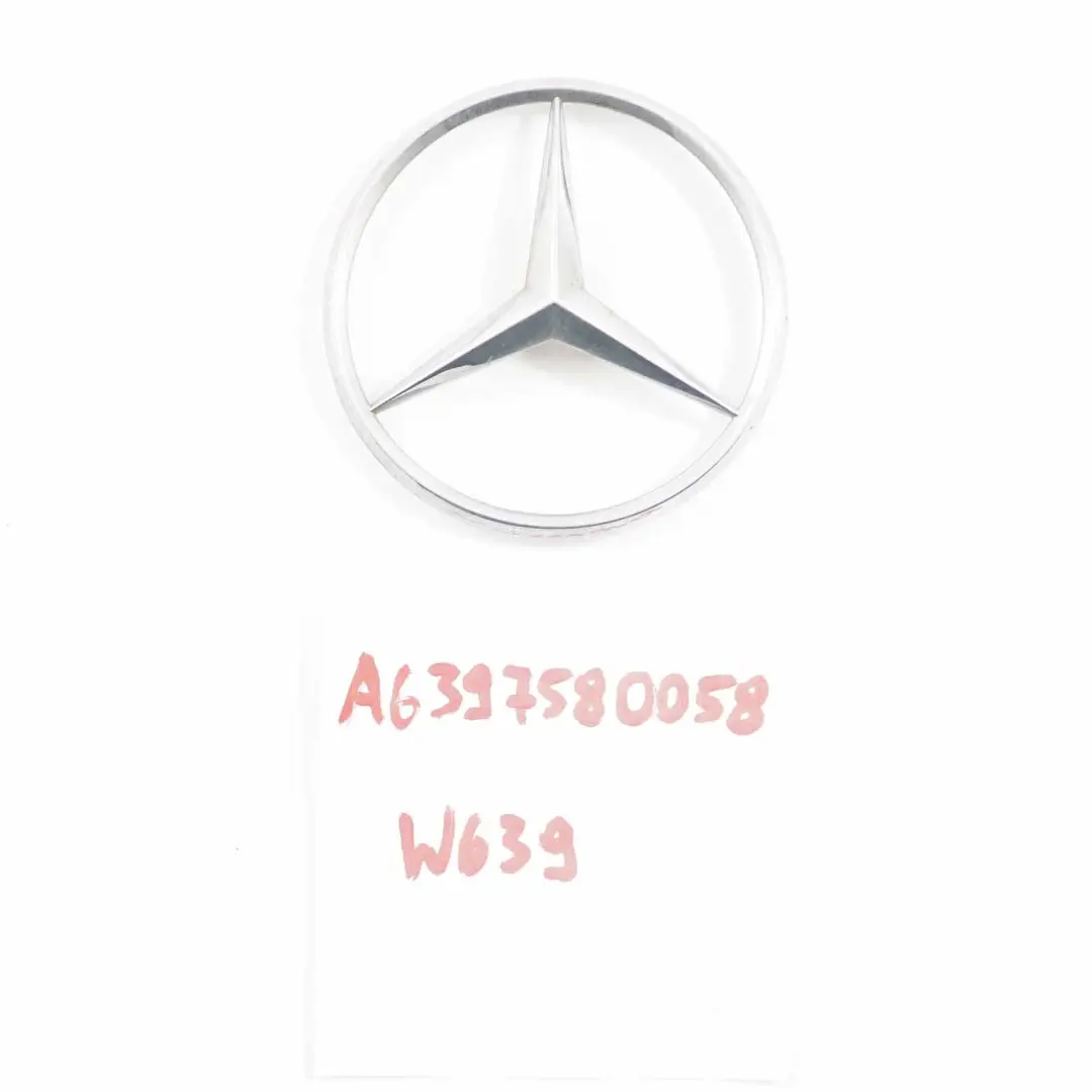  Emblema Maletero Mercedes Vito W639 Tapa Trasera Puerta Logo - SKU A6397580058 - Número de pieza A6397580058