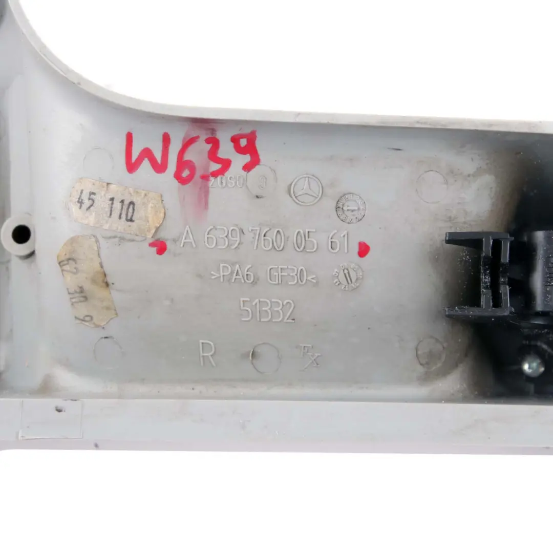Mercedes-Benz Vito Viano W639 Rear Right Sliding Door Opener Interior Handle to with Part number A6397600561 Mercedes-Benz Vito Viano W639 Rear Right Sliding Door Opener Interior Handle - SKU A6397600561 - Part number A6397600561