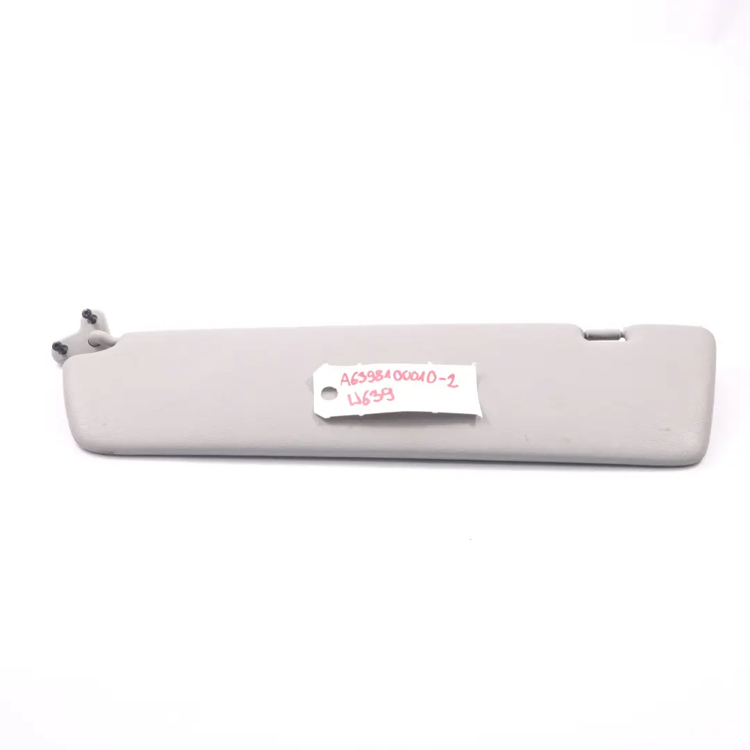 Sun Visor Cover Trim Left N/S Grey to Mercedes Vito W639 with Part number A6398100010 Mercedes Vito W639 Sun Visor Cover Trim Left N/S Grey - SKU A6398100010-2 - Part number A6398100010