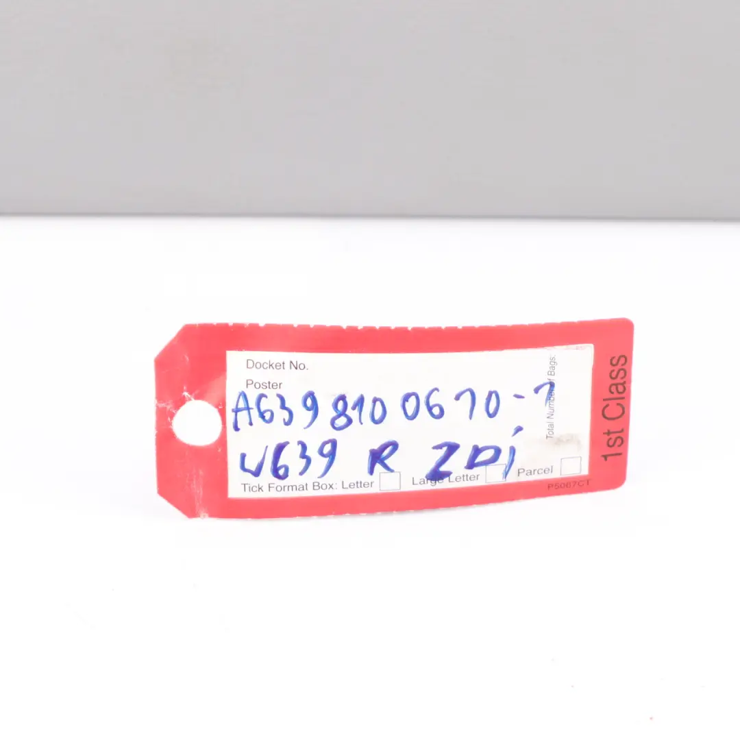 Mercedes Vito Viano W639 Sun Visor Cover Trim Right O/S Panel Grey - SKU A6398100610-1 - Part number A6398100610