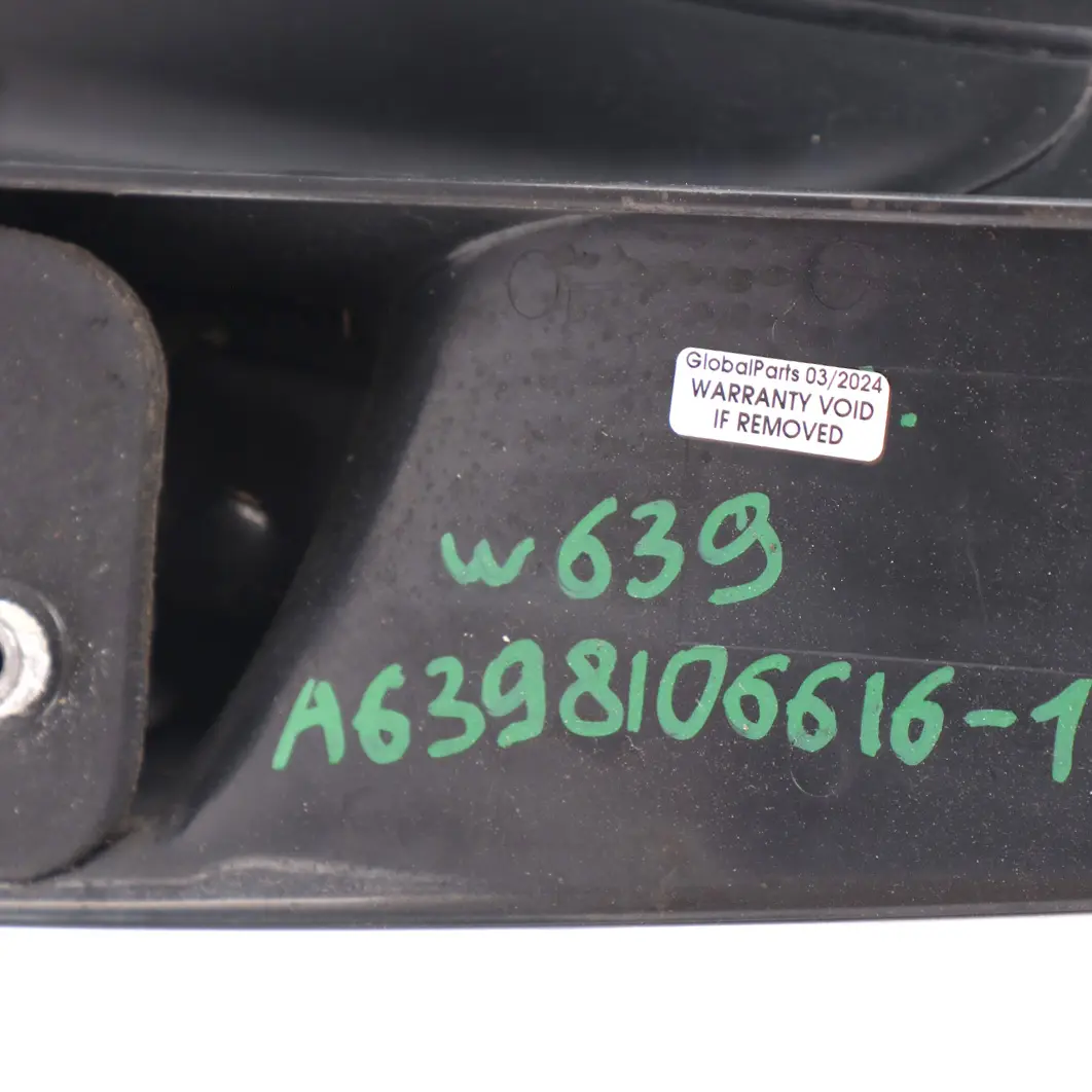 Mercedes W639 Wing Mirror Left N/S Heated Electric Adjustment - SKU A6398106616-1 - Part number A6398106616