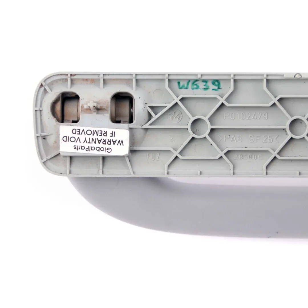 Roof Grab Handle Rear Left Right N/O/S Grey to Mercedes Vito W639 with Part number A6398150036 Mercedes Vito W639 Roof Grab Handle Rear Left Right N/O/S Grey - SKU A6398150036 - Part number A6398150036
