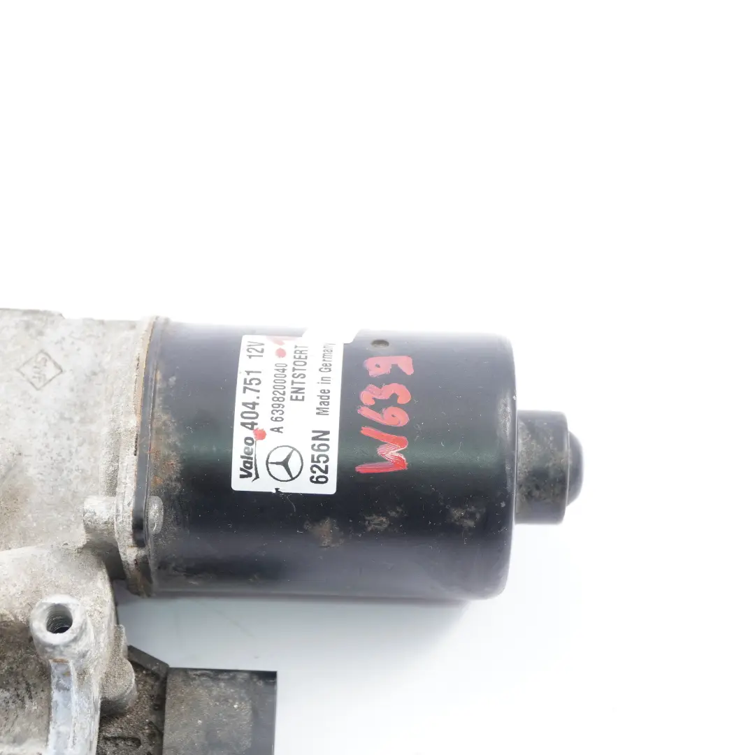 Mercedes Vito W639 Motor Limpiaparabrisas Delantero Sistema Enlace - SKU A6398200040-1 - Número de pieza A6398200040
