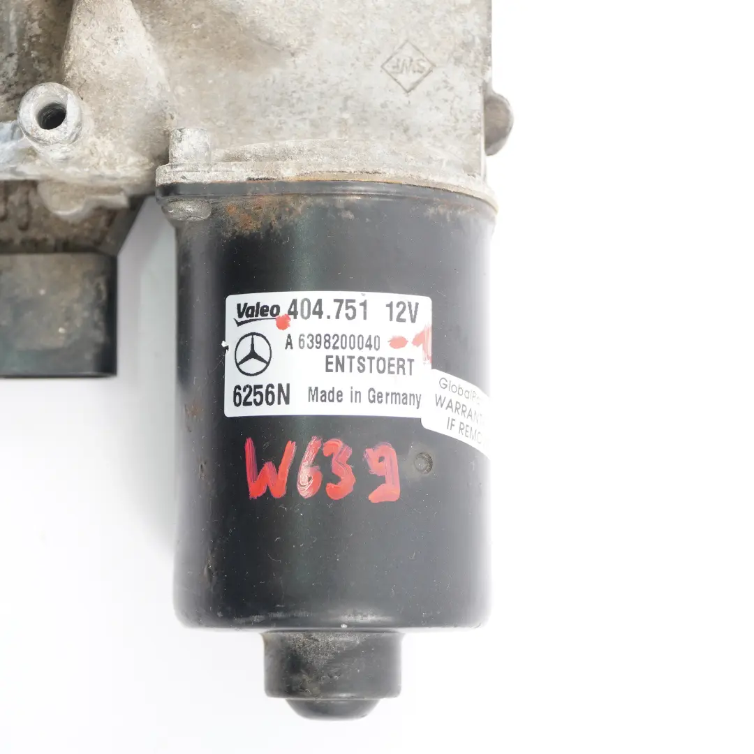 Mercedes Vito W639 Wischermotor Antrieb Frontscheibe Gestänge System - SKU A6398200040-1 - Teilenummer A6398200040