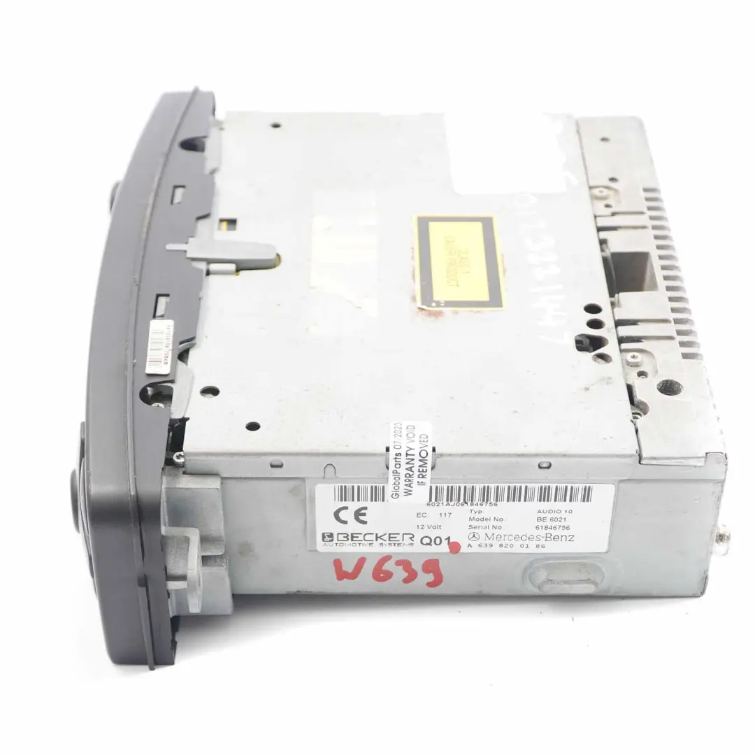 CD Radio Mercedes W639 W906 Audio Stereo Head Unit - SKU A6398200186 - Part number A6398200186