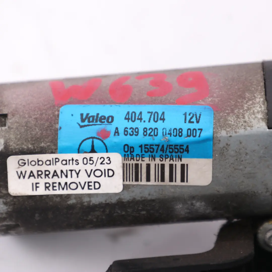 Mercedes Vito W639 Wischermotor Heckscheibe Heckklappe Aktuator - SKU A6398200408 - Teilenummer A6398200408