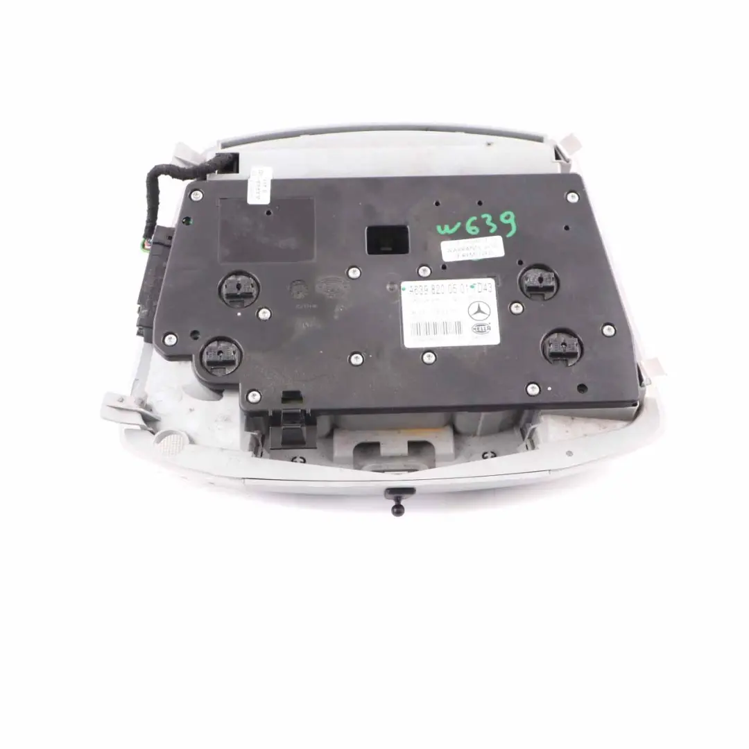 Roof Light Interior Front Lamp Switch Panel Grey to Mercedes Vito W639 with Part number A6398200501 Mercedes Vito W639 Roof Light Interior Front Lamp Switch Panel Grey - SKU A6398200501 - Part number A6398200501