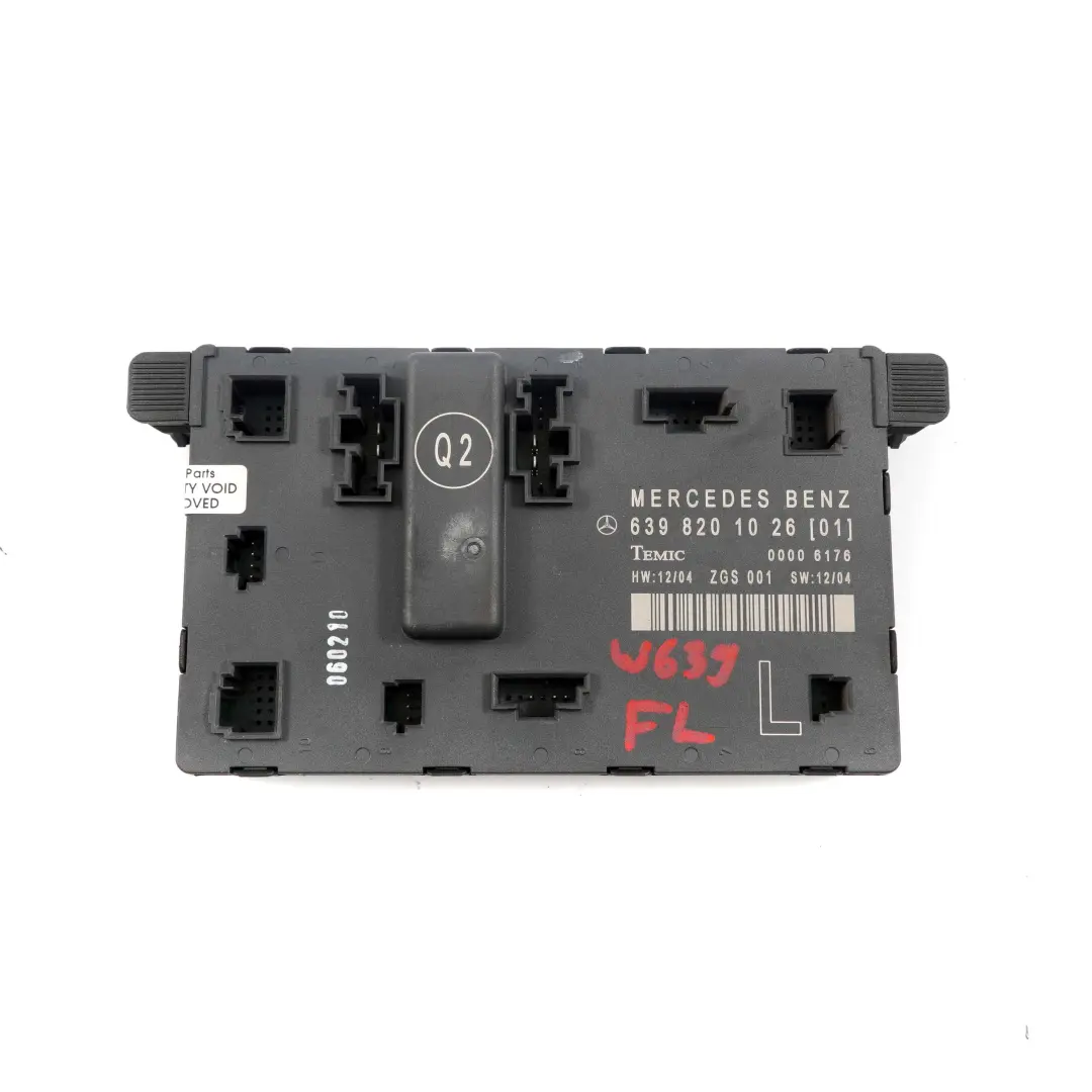 Mercedes Vito W639 Door Front Left N/S Control Unit Module ECU - SKU A6398201026 - Part number A6398201026