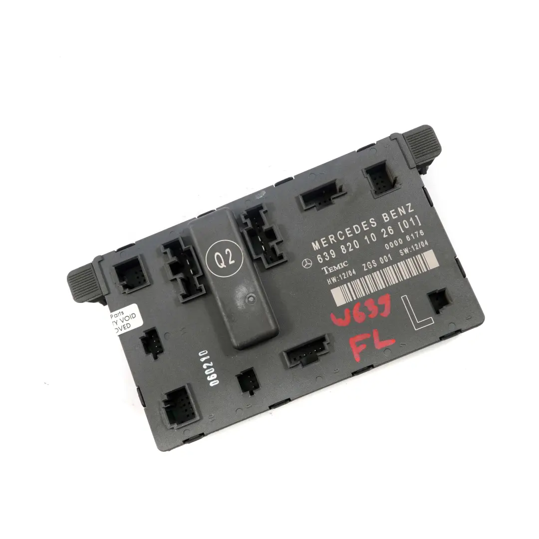 Tür Vorne Links Steuergerät Modul ECU für Mercedes Vito W639 mit Teilenummer A6398201026 Mercedes Vito W639 Tür Vorne Links Steuergerät Modul ECU - SKU A6398201026 - Teilenummer A6398201026