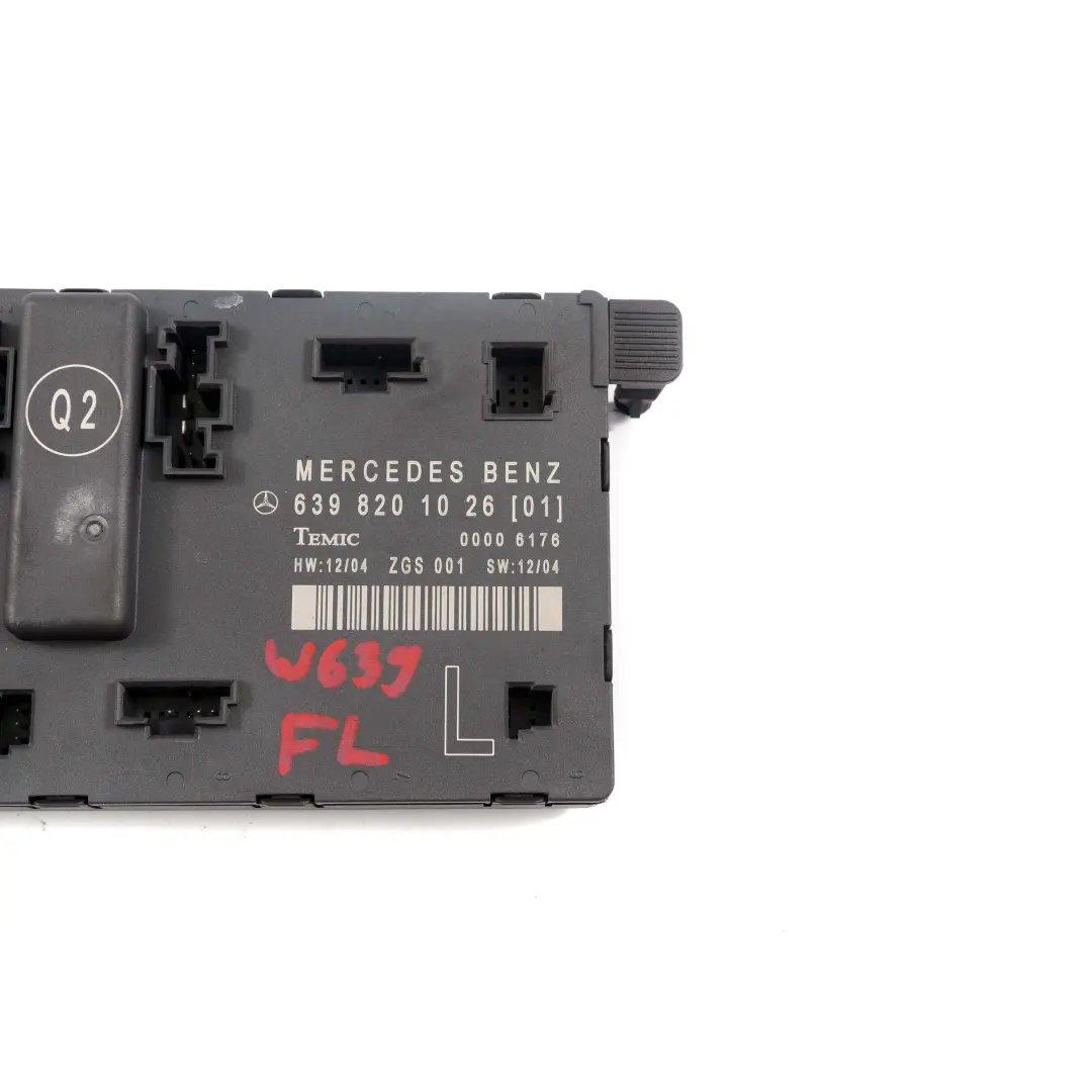 Mercedes Vito W639 Door Front Left N/S Control Unit Module ECU - SKU A6398201026 - Part number A6398201026