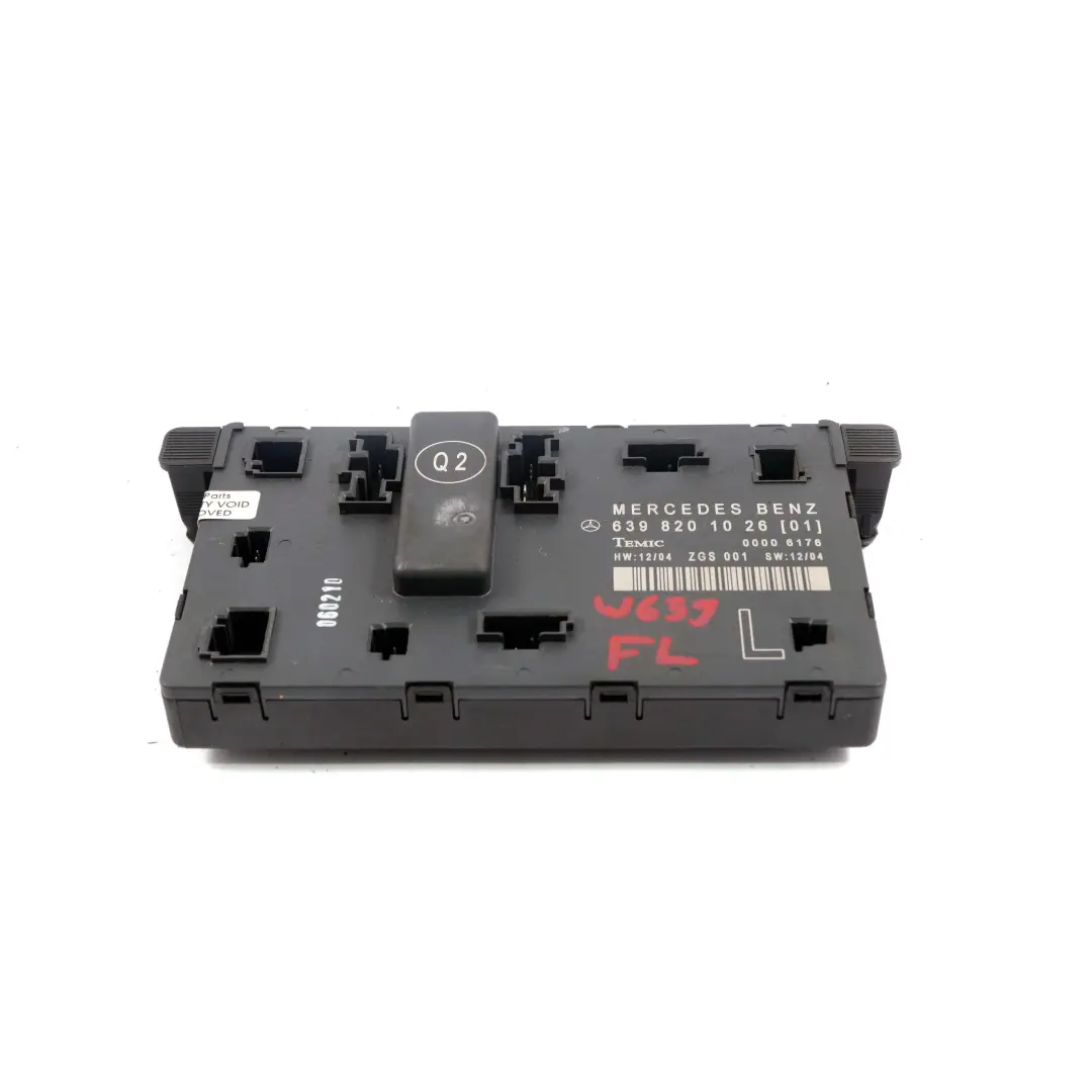 Mercedes Vito W639 Door Front Left N/S Control Unit Module ECU - SKU A6398201026 - Part number A6398201026