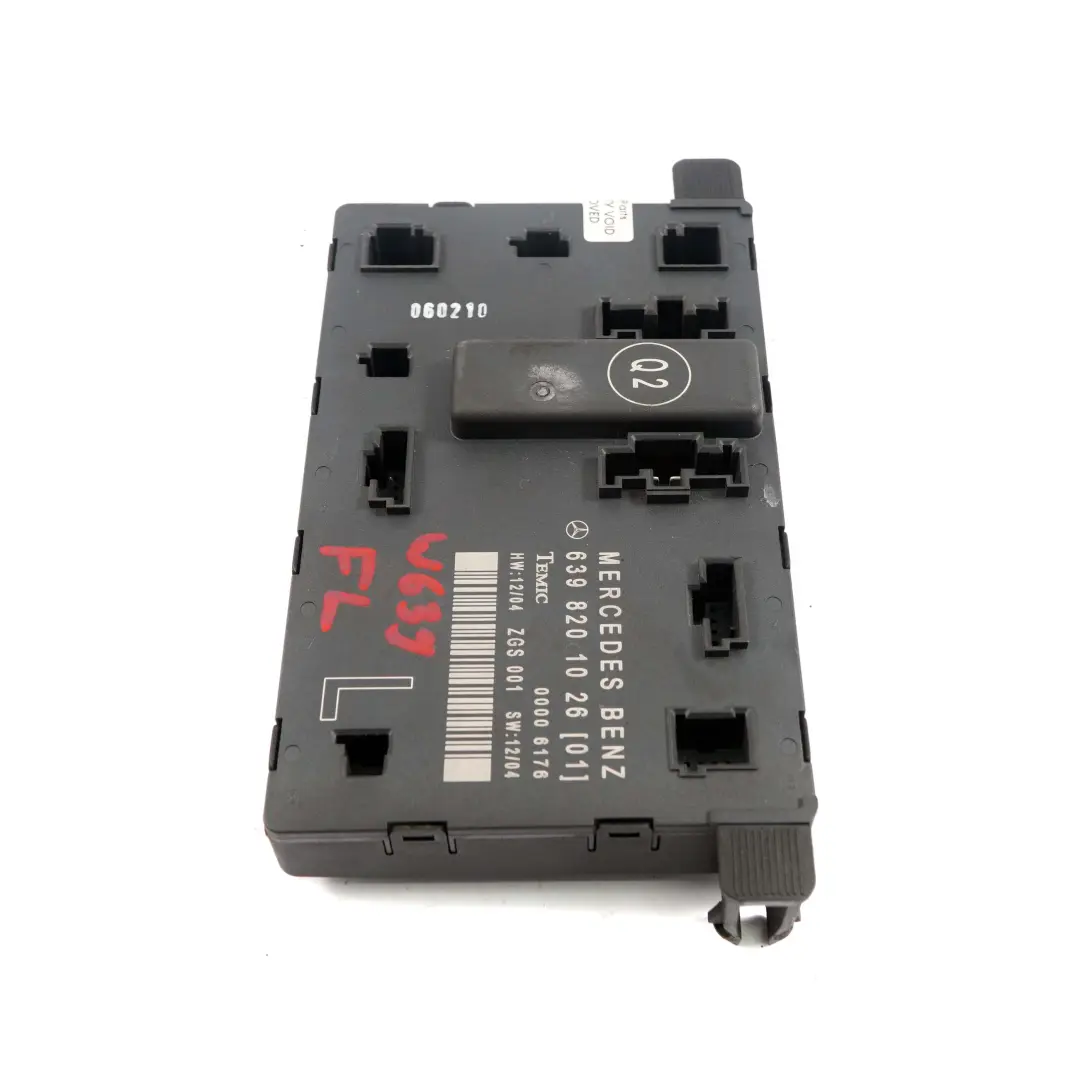 Tür Vorne Links Steuergerät Modul ECU für Mercedes Vito W639 mit Teilenummer A6398201026 Mercedes Vito W639 Tür Vorne Links Steuergerät Modul ECU - SKU A6398201026 - Teilenummer A6398201026