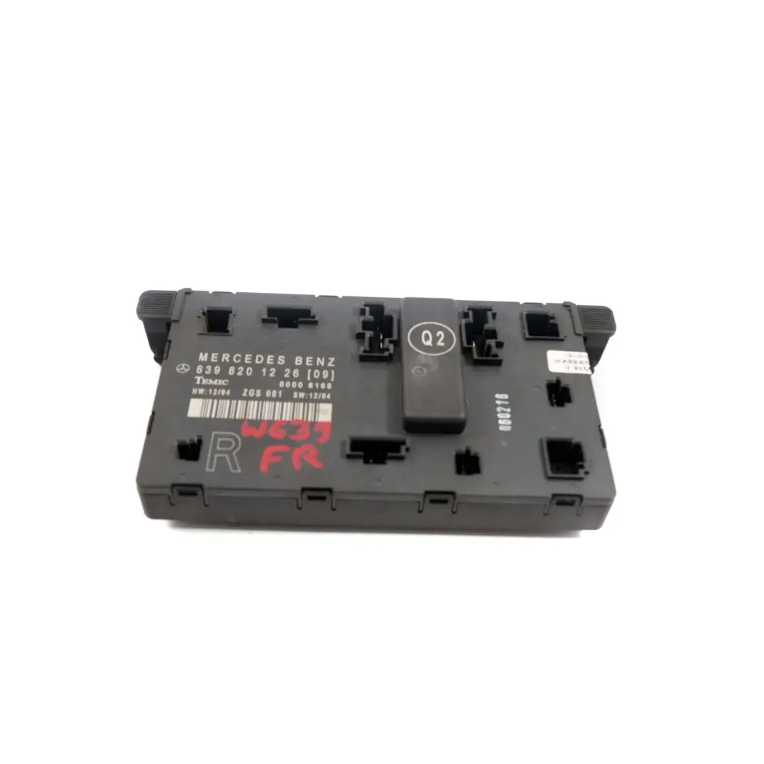 Mercedes Vito W639 Door Front Right O/S Control Unit Module ECU - SKU A6398201226 - Part number A6398201226