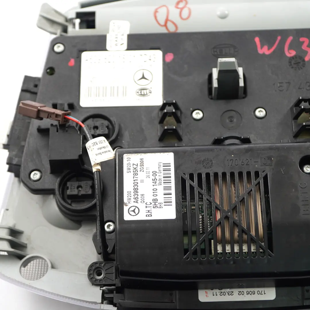 Mercedes W639 Panneau d'interrupteur feux toit intérieurs avant gris - SKU A6398201501 - Numéro de pièce A6398201501