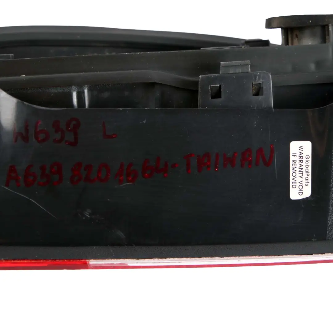 Fanale posteriore Sinistra posteriore laterale per Mercedes W639 Vito con numero di parte A6398201664 Mercedes W639 Vito Fanale posteriore Sinistra posteriore laterale - SKU A6398201664-TAIWAN - Numero di parte A6398201664