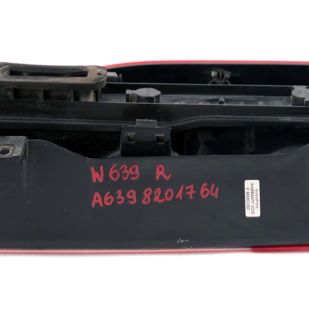 Lamp Mercedes W639 Vito Right O/S Tail Light Side Panel to Rear with Part number A6398201764 Rear Lamp Mercedes W639 Vito Right O/S Tail Light Side Panel - SKU A6398201764 - Part number A6398201764