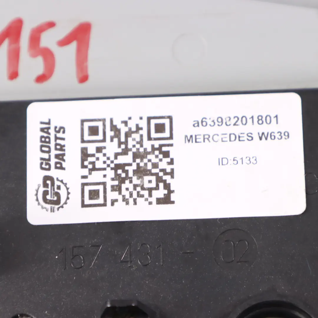 Luce interna del tetto Controllo clima per Mercedes Viano W639 con numero di parte A6398201801 Mercedes Viano W639 Luce interna del tetto Controllo clima - SKU A6398201801 - Numero di parte A6398201801