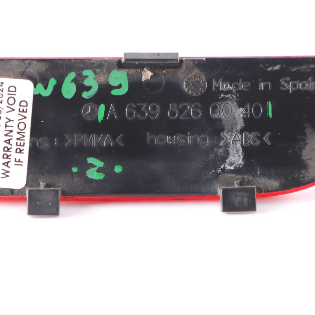 Mercedes W639 Vito Odblask Zderzaka Lewy Tył Tylny - SKU A6398260040 - Numer Części A6398260040